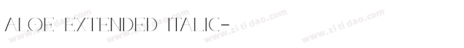 Aloe Extended Italic字体转换